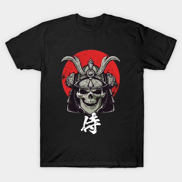 Samurai Skull T-Shirt by monolusi